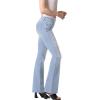 imageHybrid ampamp Company Womens Slim Boot Cut Stretch PantsBllight Wash