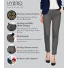 imageHybrid ampamp Company Womens Ultra Comfy Stretch Slim Fit Trousers Chino Pants with PocketCharcoal