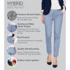 imageHybrid ampamp Company Womens Ultra Comfy Stretch Slim Fit Trousers Chino Pants with PocketPowderblue