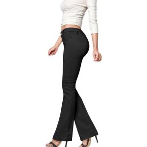 imageHybrid ampamp Company Womens Slim Boot Cut Stretch PantsTwillblack