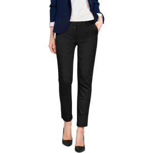 imageHybrid ampamp Company Womens Ultra Comfy Stretch Slim Fit Trousers Chino Pants with PocketBlack