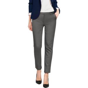 imageHybrid ampamp Company Womens Ultra Comfy Stretch Slim Fit Trousers Chino Pants with PocketCharcoal