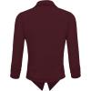 image:imageHybrid amp Company Lightweight Open Front Cardigan Classic Ruched Sleeve Work Office Blazer Suit JacketsBurgundy
