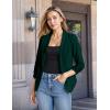 image:imageHybrid amp Company Lightweight Open Front Cardigan Classic Ruched Sleeve Work Office Blazer Suit JacketsHuntergreen