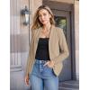 image:imageHybrid amp Company Lightweight Open Front Cardigan Classic Ruched Sleeve Work Office Blazer Suit JacketsKhaki9789