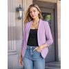 image:imageHybrid amp Company Lightweight Open Front Cardigan Classic Ruched Sleeve Work Office Blazer Suit JacketsLilac