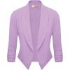 image:imageHybrid amp Company Lightweight Open Front Cardigan Classic Ruched Sleeve Work Office Blazer Suit JacketsLilac