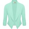 image:imageHybrid amp Company Lightweight Open Front Cardigan Classic Ruched Sleeve Work Office Blazer Suit JacketsMint
