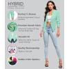 image:imageHybrid amp Company Lightweight Open Front Cardigan Classic Ruched Sleeve Work Office Blazer Suit JacketsMint