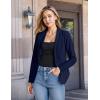 image:imageHybrid amp Company Lightweight Open Front Cardigan Classic Ruched Sleeve Work Office Blazer Suit JacketsNavy9789