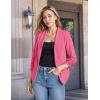 image:imageHybrid amp Company Lightweight Open Front Cardigan Classic Ruched Sleeve Work Office Blazer Suit JacketsNeon Pink