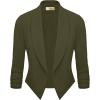 image:imageHybrid amp Company Lightweight Open Front Cardigan Classic Ruched Sleeve Work Office Blazer Suit JacketsOlive