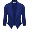 image:imageHybrid amp Company Lightweight Open Front Cardigan Classic Ruched Sleeve Work Office Blazer Suit JacketsRoyal