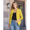 image:imageHybrid amp Company Lightweight Open Front Cardigan Classic Ruched Sleeve Work Office Blazer Suit JacketsSunshine