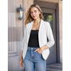 image:imageHybrid amp Company Lightweight Open Front Cardigan Classic Ruched Sleeve Work Office Blazer Suit JacketsWhite