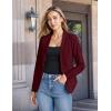 image:imageHybrid amp Company Lightweight Open Front Cardigan Classic Ruched Sleeve Work Office Blazer Suit JacketsWine9789