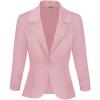 image:imageHybrid amp Company Womens Lightweight Casual Work Office Stretch Ponte Cardigan Blazer Jacket Made in USABlush