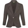 image:imageHybrid amp Company Womens Lightweight Casual Work Office Stretch Ponte Cardigan Blazer Jacket Made in USABrown