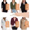 image:imageHybrid amp Company Womens Lightweight Casual Work Office Stretch Ponte Cardigan Blazer Jacket Made in USABrown2tone