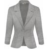 image:imageHybrid amp Company Womens Lightweight Casual Work Office Stretch Ponte Cardigan Blazer Jacket Made in USAHeather Grey