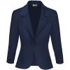 image:imageHybrid amp Company Womens Lightweight Casual Work Office Stretch Ponte Cardigan Blazer Jacket Made in USANavy