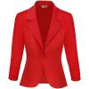 image:imageHybrid amp Company Womens Lightweight Casual Work Office Stretch Ponte Cardigan Blazer Jacket Made in USARed