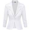 image:imageHybrid amp Company Womens Lightweight Casual Work Office Stretch Ponte Cardigan Blazer Jacket Made in USAWhite
