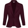 image:imageHybrid amp Company Womens Lightweight Casual Work Office Stretch Ponte Cardigan Blazer Jacket Made in USAWine