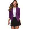 image:imageHybrid amp Company Lightweight Open Front Cardigan Classic Ruched Sleeve Work Office Blazer Suit JacketsPlum