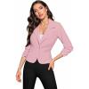 image:imageHybrid amp Company Womens Lightweight Casual Work Office Stretch Ponte Cardigan Blazer Jacket Made in USABlush