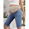 image:imageHybrid amp Company Maternity Womens Super Comfy Ultra Stretch Skinny JeansBermudabm4822slightblue