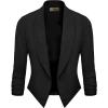 image:imageHybrid amp Company Versatile and Modern Womens Nylon Ponte De Roma Open Blazer Jacket1073tcharcoal