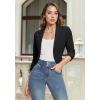 image:imageHybrid amp Company Womens Casual Work High Low Blazer Jacket  JK455901073tblack
