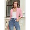 image:imageHybrid amp Company Womens Casual Work High Low Blazer Jacket  JK455901073tblush