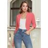 image:imageHybrid amp Company Womens Casual Work High Low Blazer Jacket  JK455901073tcoral