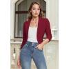 image:imageHybrid amp Company Womens Casual Work High Low Blazer Jacket  JK455901073tdarkred