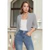 image:imageHybrid amp Company Womens Casual Work High Low Blazer Jacket  JK455901073theather Gr