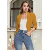 image:imageHybrid amp Company Womens Casual Work High Low Blazer Jacket  JK455901073tmustard