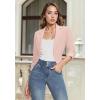 image:imageHybrid amp Company Womens Casual Work High Low Blazer Jacket  JK455901073tpeach