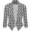 image:imageHybrid amp Company Womens Casual Work Office Blazer Jacket Open Front Shawl with 34 Scrunch Sleeves10280blackWhit