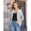 image:imageHybrid amp Company Womens Casual Work Office Blazer Jacket Open Front Shawl with 34 Scrunch Sleeves10827ivoryBlac