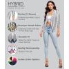 image:imageHybrid amp Company Womens Casual Work Office Blazer Jacket Open Front Shawl with 34 Scrunch Sleeves10827ivoryBlac