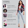 image:imageHybrid amp Company Womens Casual Work Office Blazer Jacket Open Front Shawl with 34 Scrunch Sleeves10963navy Multi