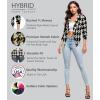 image:imageHybrid amp Company Womens Casual Work Office Blazer Jacket Open Front Shawl with 34 Scrunch Sleeves11394blkivo