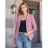 image:imageHybrid amp Company Womens Casual Work Office Blazer Jacket Open Front Shawl with 34 Scrunch SleevesRose