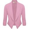 image:imageHybrid amp Company Womens Casual Work Office Blazer Jacket Open Front Shawl with 34 Scrunch SleevesRose