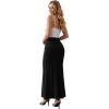 image:imageHybrid amp Company Womens Stretch Lightweight Flowy Maxi Skirt  Casual Fold Over Waist Made in USABlack