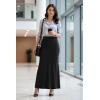 image:imageHybrid amp Company Womens Stretch Lightweight Flowy Maxi Skirt  Casual Fold Over Waist Made in USABlack
