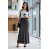 image:imageHybrid amp Company Womens Stretch Lightweight Flowy Maxi Skirt  Casual Fold Over Waist Made in USACharcoal