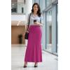 image:imageHybrid amp Company Womens Stretch Lightweight Flowy Maxi Skirt  Casual Fold Over Waist Made in USAFuchsia